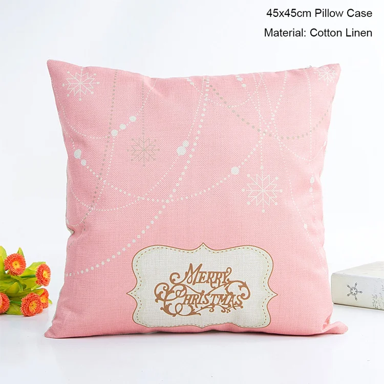 Pillow Case 2 Чехол для подушки с рождественским Рождеством, розовые подушки с Санта Клаусом для дивана, Рождественский чехол для подушки, рождественские украшения для дома, подарки - Цвет: Pillow Case 2