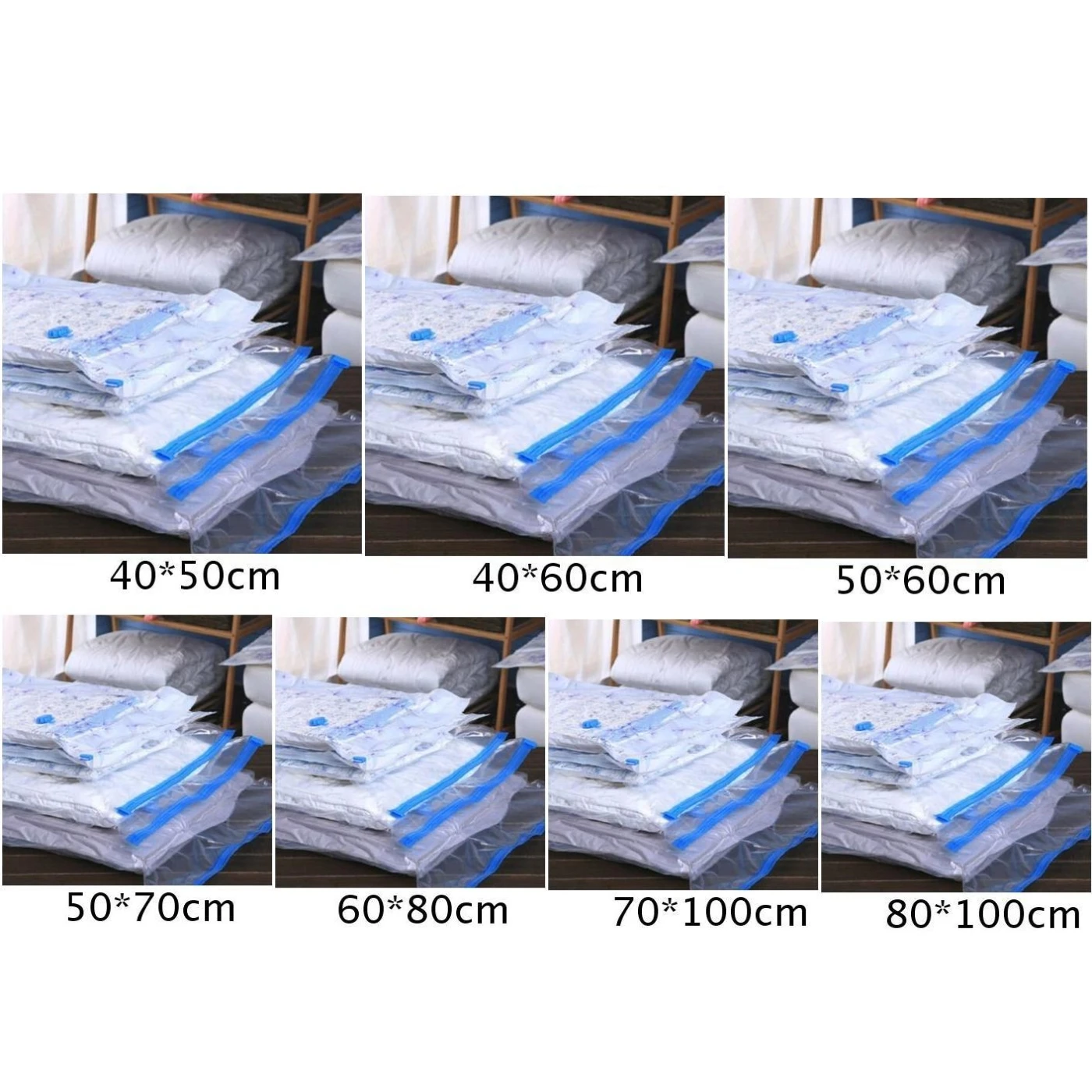 Вакуумный пакет для хранения одежды одеял с клапаном складной сжатый органайзер