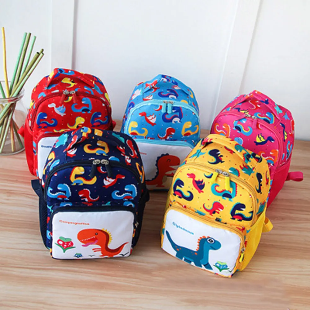 Детский рюкзак с рисунком динозавра для маленьких девочек и мальчиков школьная
