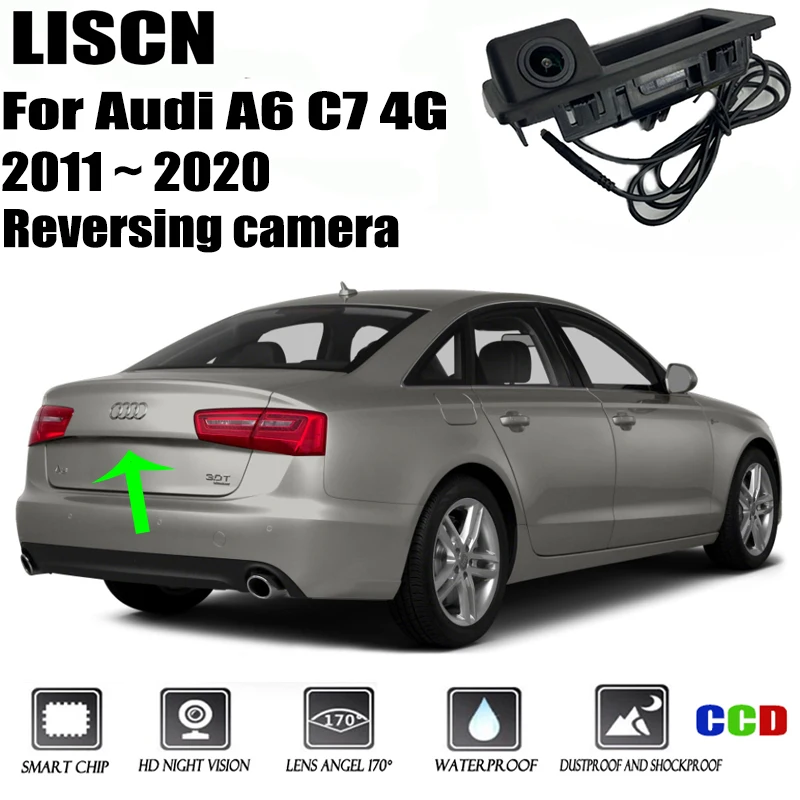 car rear View camera For Audi A6 C7 4G 2011 ~ 2020 hatchback Backup Trunk Handle Camera / Reversing camera