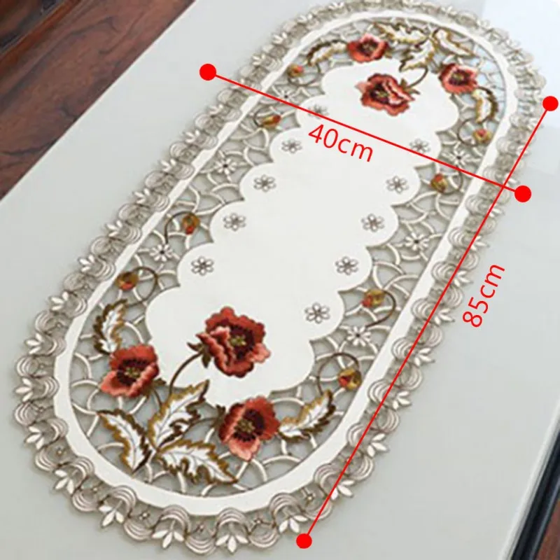 

Embroidered Cloth Rectangular Wedding Table Cloth Event Party Banquet Home Living Room Decoration Decoration Supply Table Cover