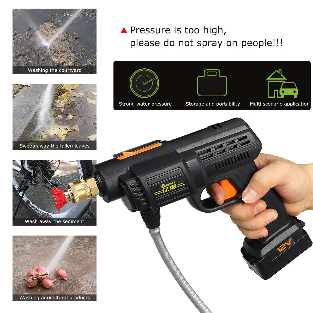 Продажа 120 PSI 12 в Вт Беспроводная прикуриватель стиральная машина высокой мощности водяной насос высокого давления портативная беспроводная автомо... Купить 120 PSI 12 в Вт Беспроводная прикуриватель стиральная машина высокой мощности водяной насос высокого давления портативная беспроводная автомо...