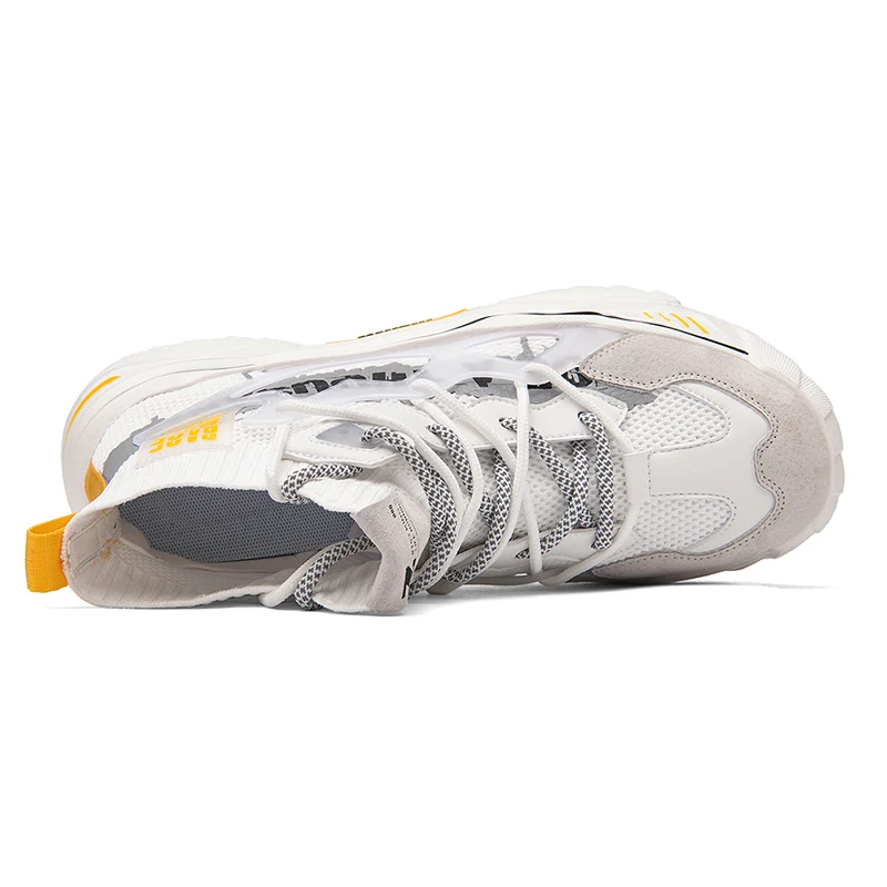 

Hemmyi Men Sneakers Breathable Casual Shoes Men Mesh No-slip Thick Bottom High Top Shoe Outdoor Trainer Footwear Tenis Masculino