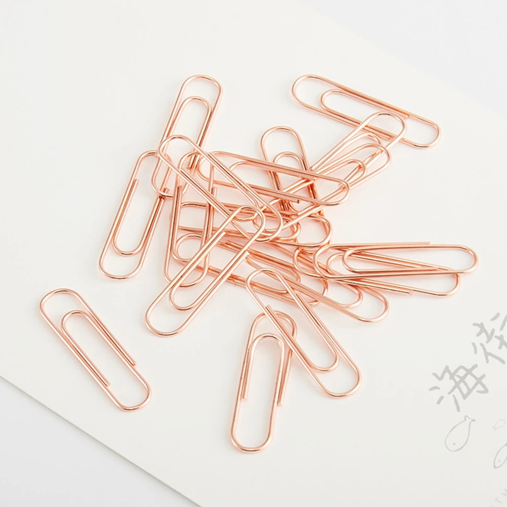 

226pcs Assorted Desktop Organizer Paper Clips Set Office Supplies Binding Stationery Push Pins With Storage Box Rose Gold Home