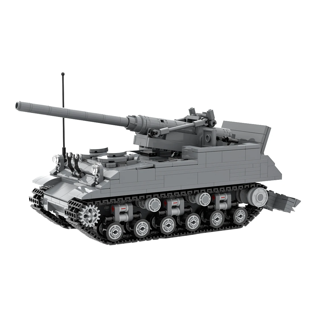 

706Pcs Static Version MOC M40 Self-propelled Artillery Vehicle Military Tank Model DIY Building Block Toys