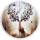 Красивые Животные, искусственная микрофибра, волшебные очаровательные львы, волк, олень, полотенце для ванны, плавания, сидячие коврики для пикника, подарки