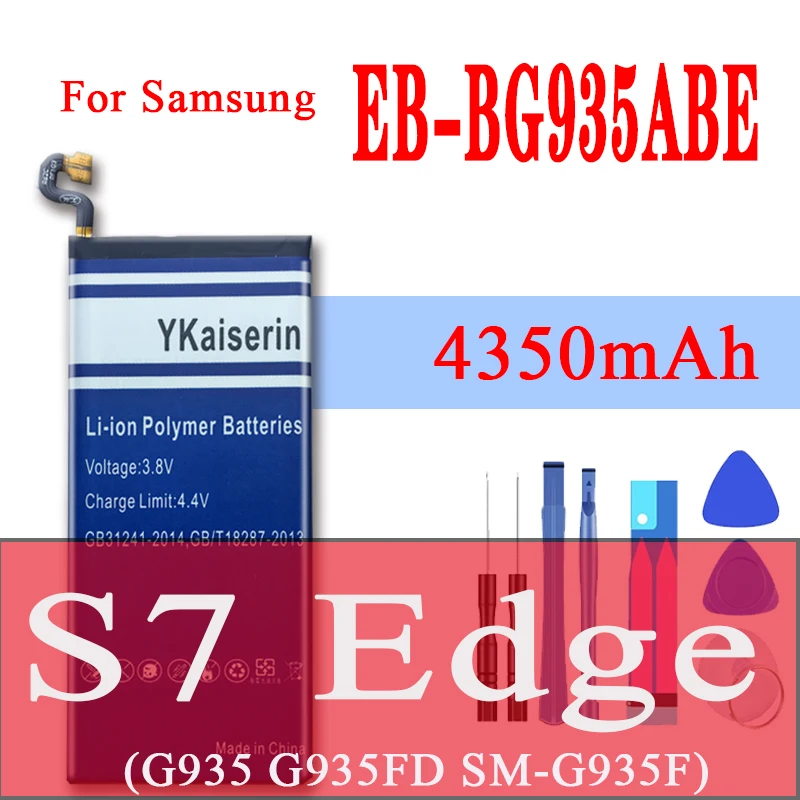 100% Оригинальный YKaiserin аккумулятор телефона EB BG935ABE для Samsung GALAXY S7 край G9350 G935FD SM G935F