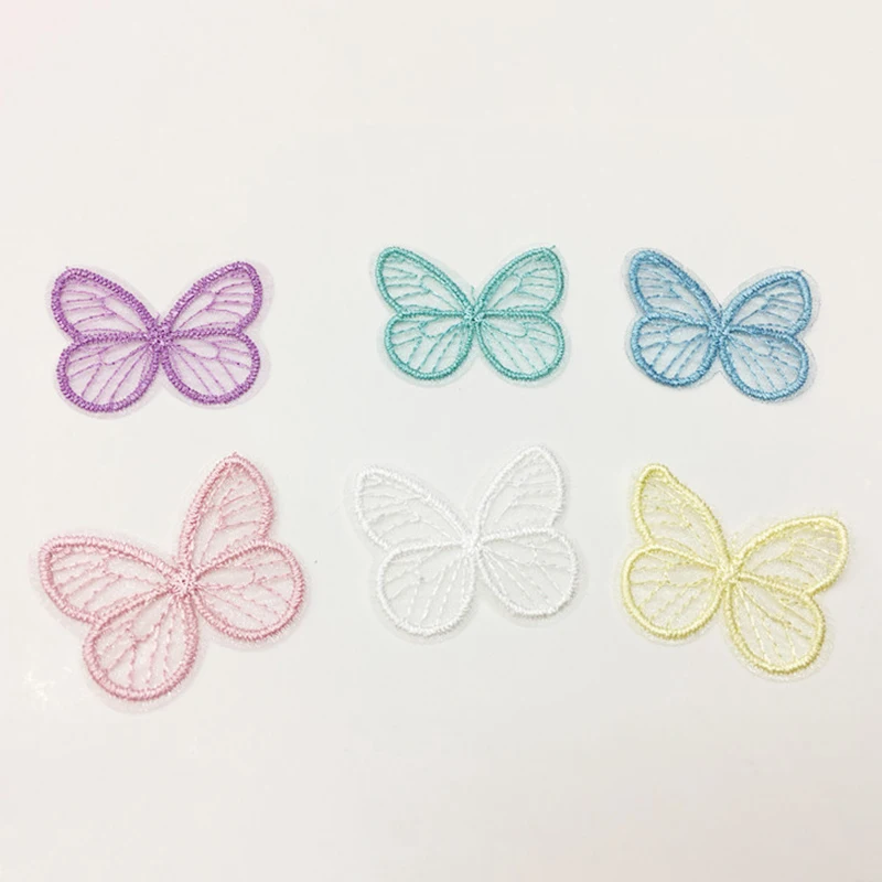 

20 шт., вышитые сетчатые зажимы для волос