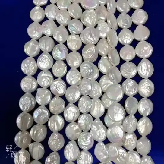 Низкая цена огромный монета в форме бусины барочного жемчуга пресноводный