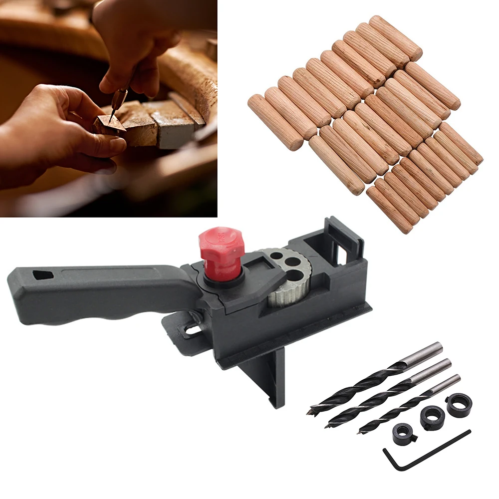 

38pcs/set DIY Woodworking Locator Pocket Hole Cutter Drill Guide Jig Drill Bit Kit For Wood Drilling Woodworking Tools