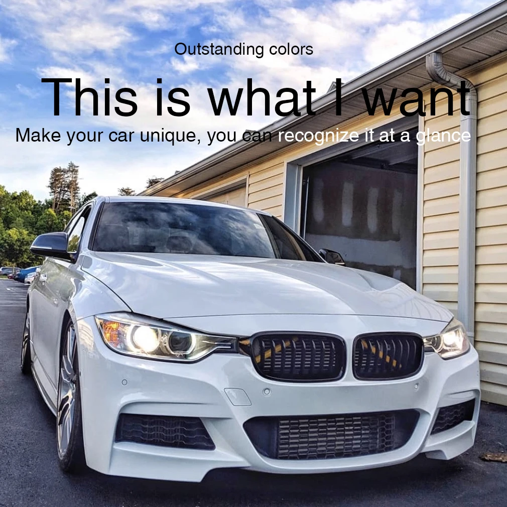 

Front Grille Trim Strips For BMW F30 F32 3 4 Series 4 Color Sport Style Grille Trim Strips Cover Frame Car Decorations Stickers