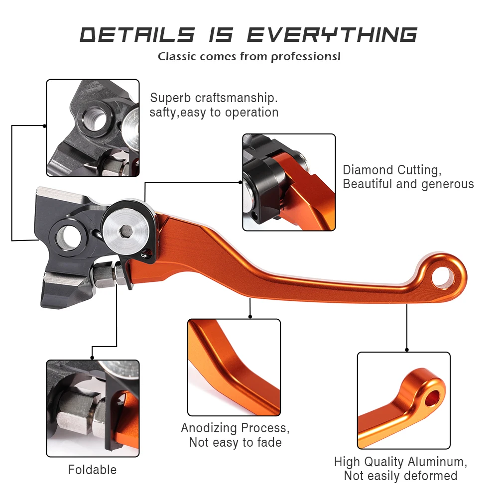 

For 250EXC 300EXC 350EXC 450EXC 525EXC 250EXC-F 350EXC-F 250 300 350 450 525 EXC CNC Pivot Brake Clutch Levers