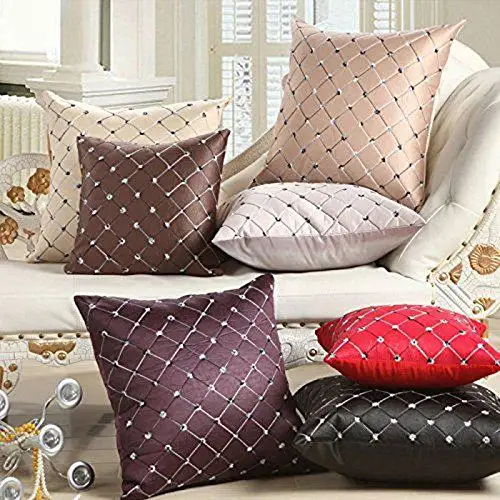 HobbyLane чехлы на диван-кровать для дома Декор разноцветные пледы Подушка Чехол квадратная подушка крышка серебристо-серый
