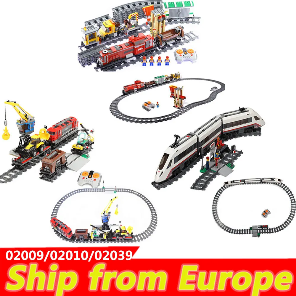 02009 02039 02010 город грузовой пассажирские Инженерная техника RC скорость электродвигателей железнодорожного вокзала 3677 60051 строительные блоки, кирпичные игрушки
