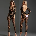 Сексуальное нижнее белье прозрачное трико прозрачное Эротическое нижнее белье Женское боди с открытой промежностью подвязки нейлоновый женский комбинезон чулки