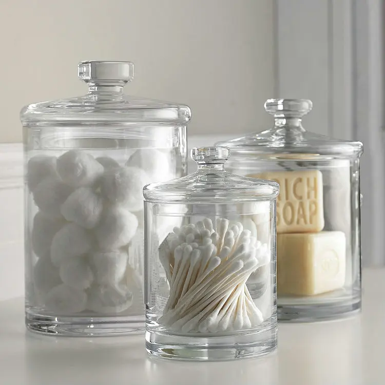 Стеклянная банка ручной работы без свинца кухонный контейнер для еды набор