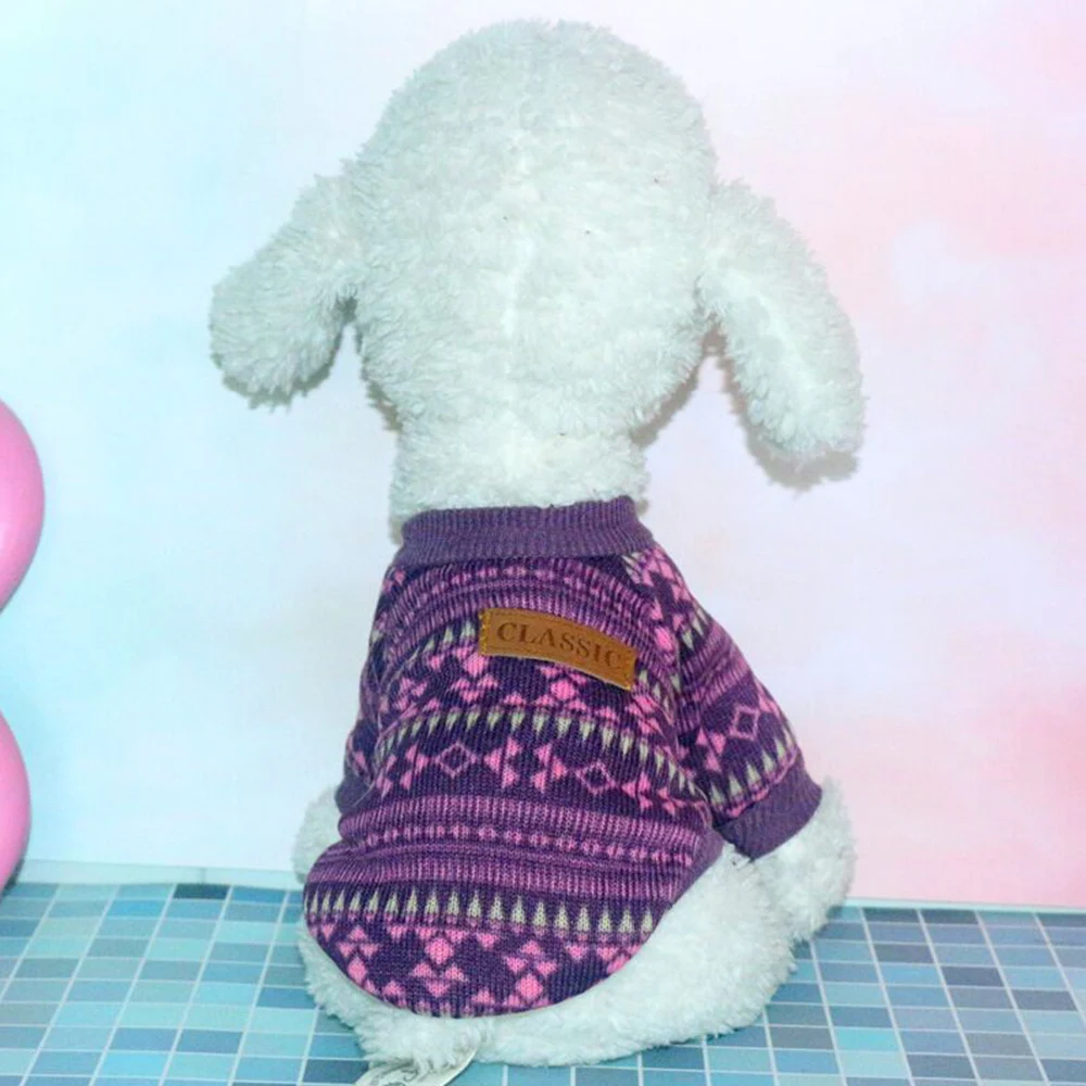 Dog Clothes For Small Dogs Soft Pet Sweater Clothing Winter Chihuahua Classic Outfit Coat XS-XXL | Дом и сад