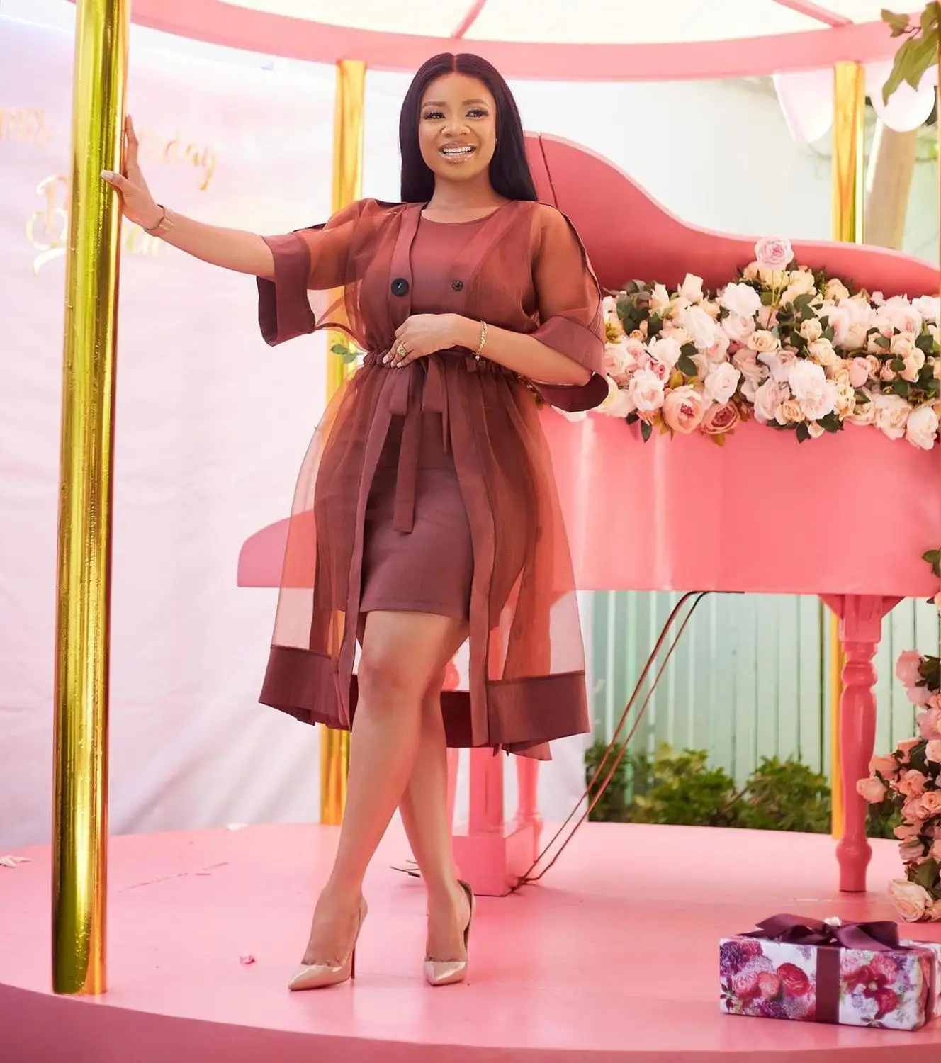 

African New for Ladies Color Clothes Fashion Dresses Transparent Coat With Sling Sets For Women Vestidos Africans Dress K102