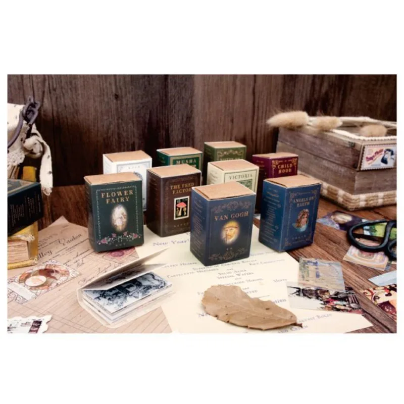 

Vintage Paper Card 100pcs/box DIY Diary Decoration Kawaii Angel Scrapbooking Kraft Card Making Journal Album Mini LOMO Cards