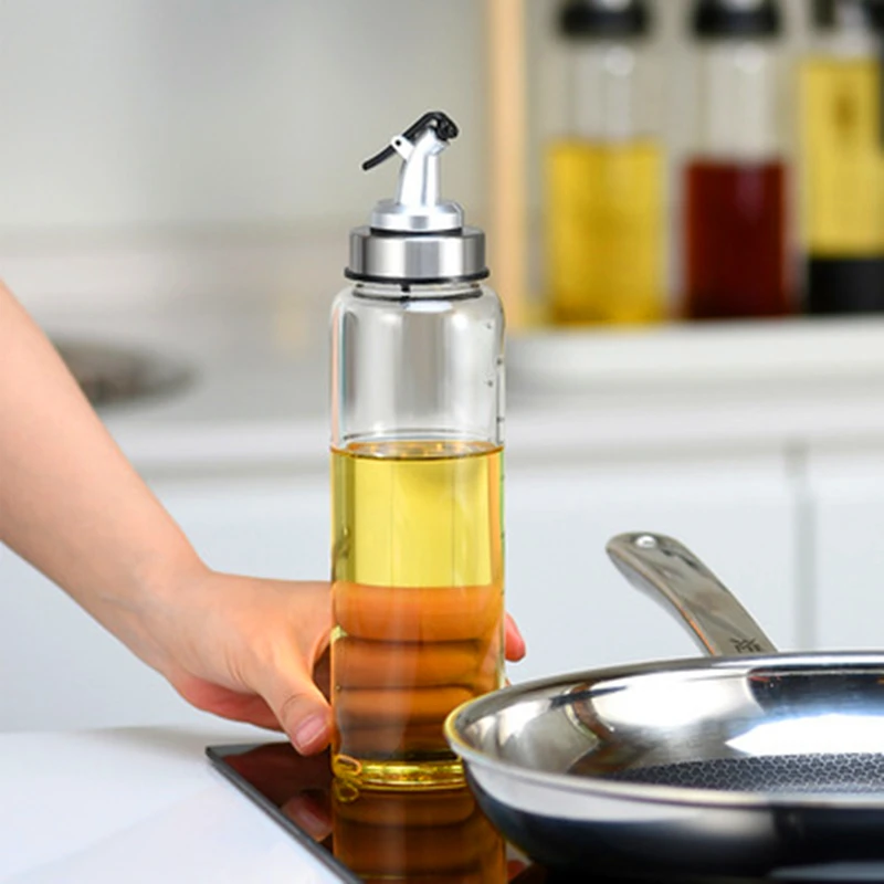 

Oil Bottle Dispenser Seasoning Glass Gravy Boats Dispenser Sauce Bottle Kitchen Leak-proof Vinegar Cooking Wine Oil Container