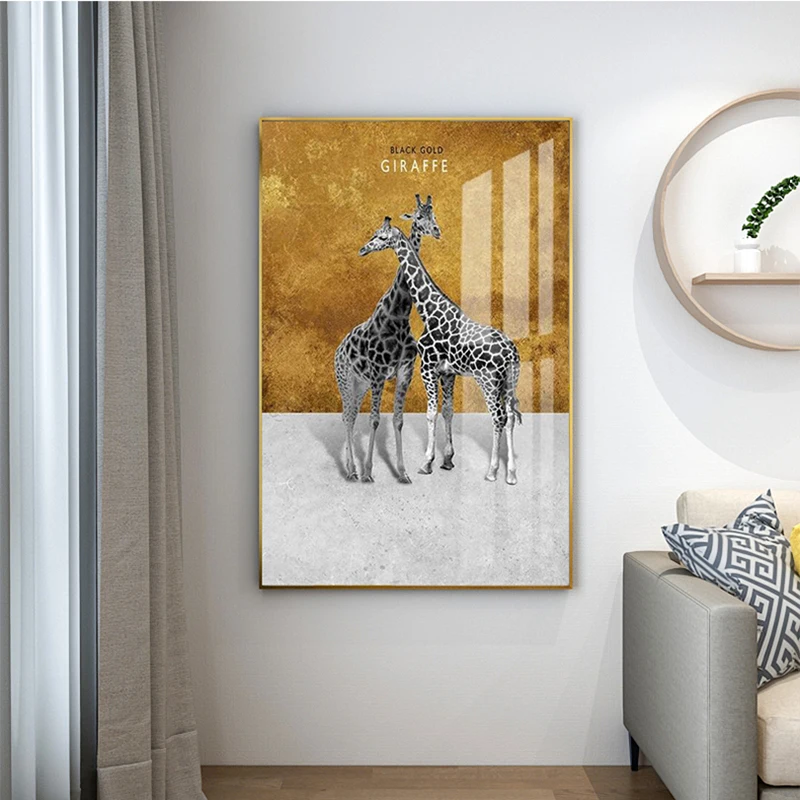 RELIABLI искусство Олень жираф фотографии животных холст Картина Wall ART для Гостиная