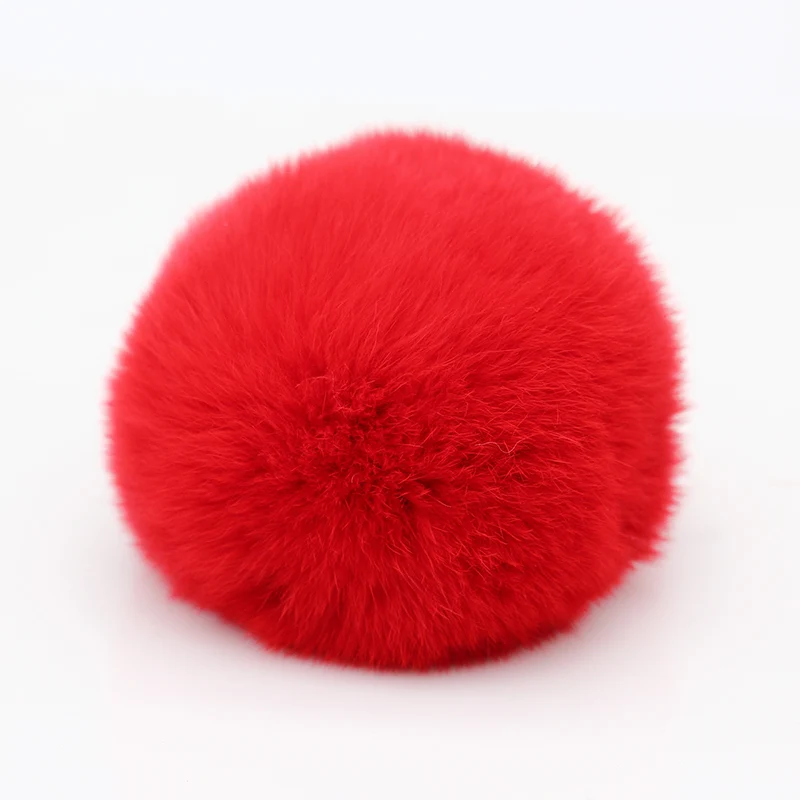 1 шт. новогодний брелок для ключей кольцо в сумку 8 см помпон виде шара из