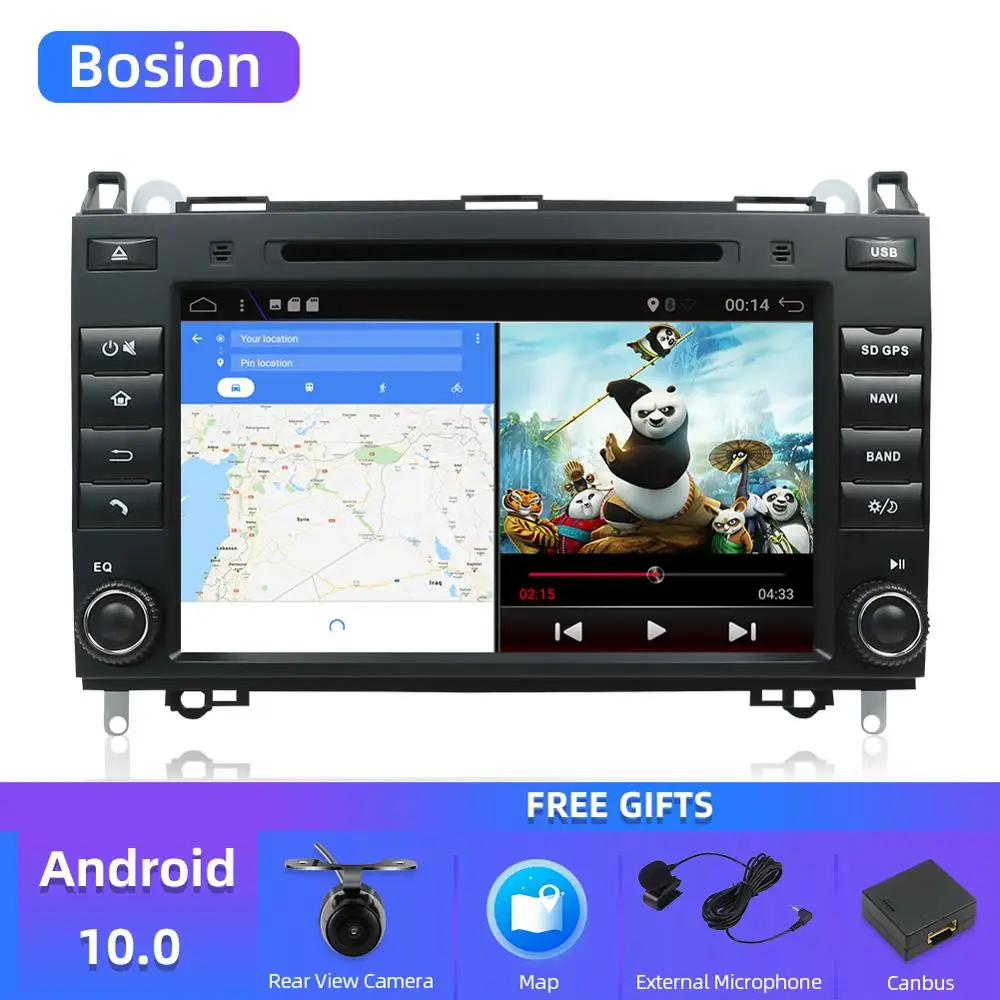 Автомагнитола Bosion с Android 10 0 для Mercedes Benz B200/W906/Sprinter/Volkswagen Crafter/LT3 2006 2012 Bluetooth 5