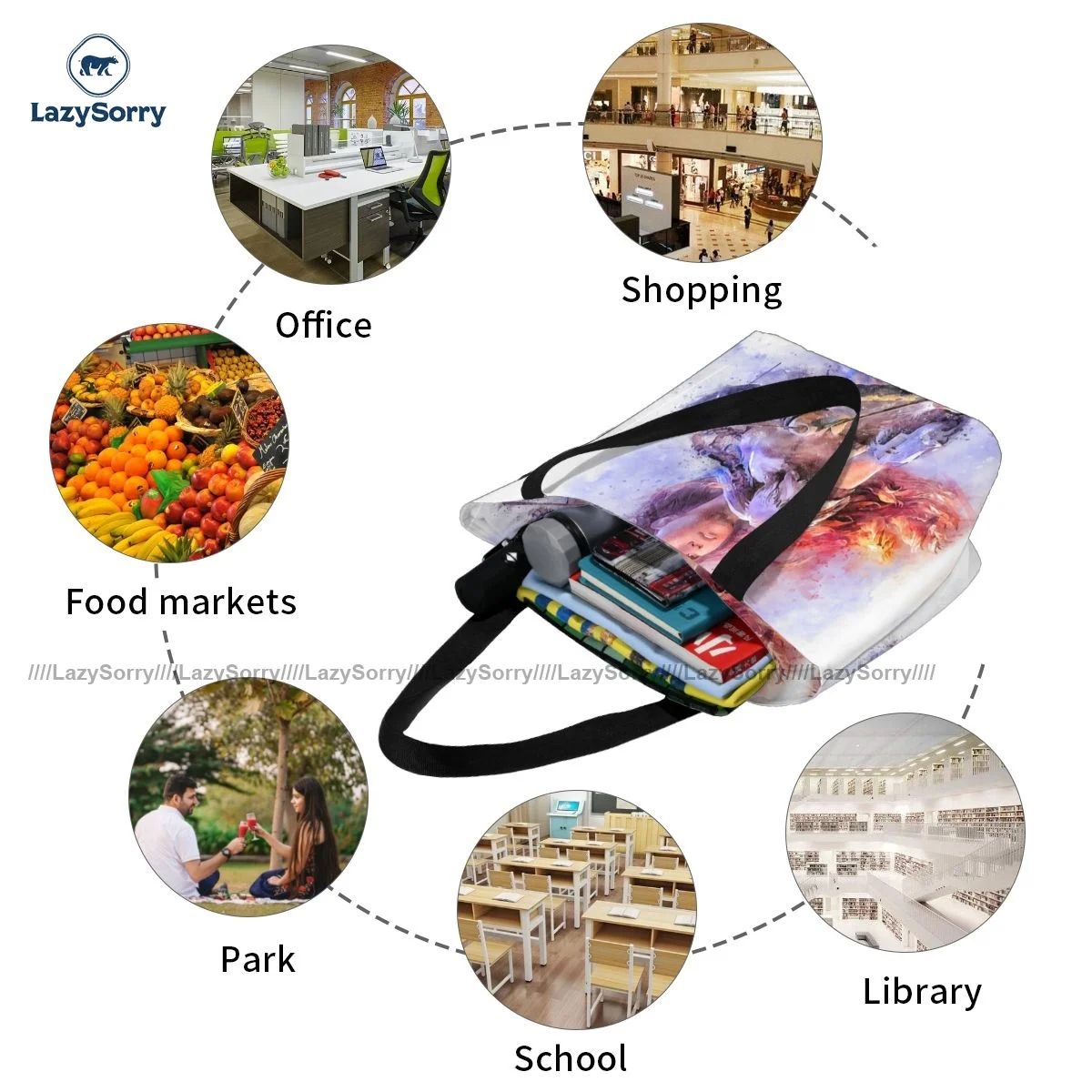 

Aloy Shopping Bag Fashion Vintage Handbag Polyester Outdoor Female Bags