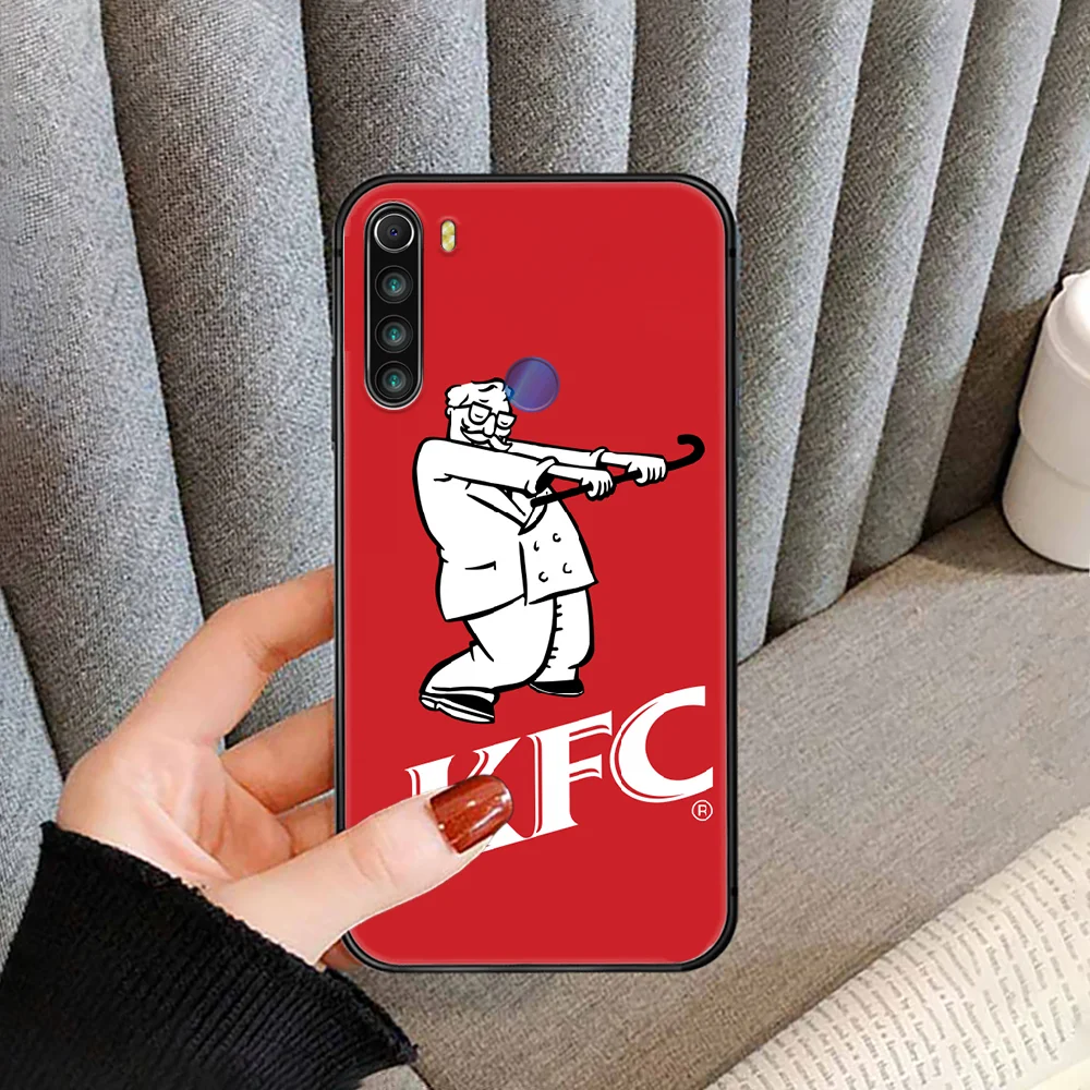 

KFC Funny Fried Chicken Phone Case Cover For XIAOMI Redmi Note 3 4 4X 5 6 7 8 9 Pro T S Max black Cover Pretty Shell Soft