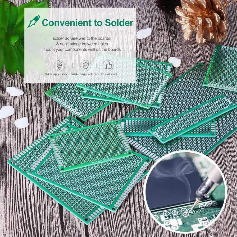 

Double-Side PCB Kit Universal Board Prototype PCB Universal Printed Circuit Board for Electronic DIY Kit 11 PCS for Arduino