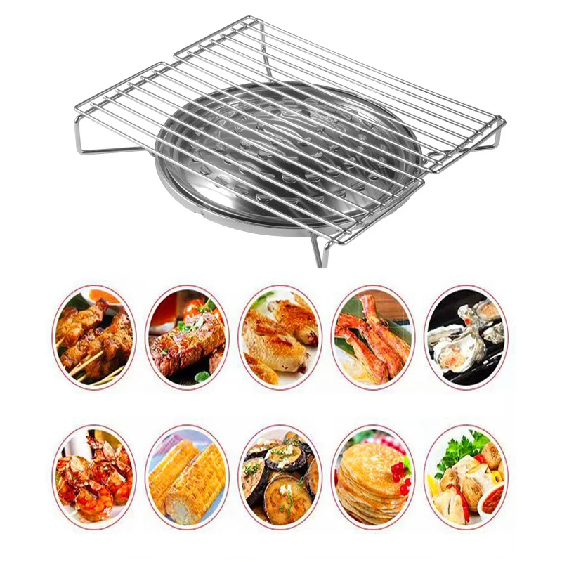 Портативный Настольный газовый гриль портативный барбекю полка для еды плита