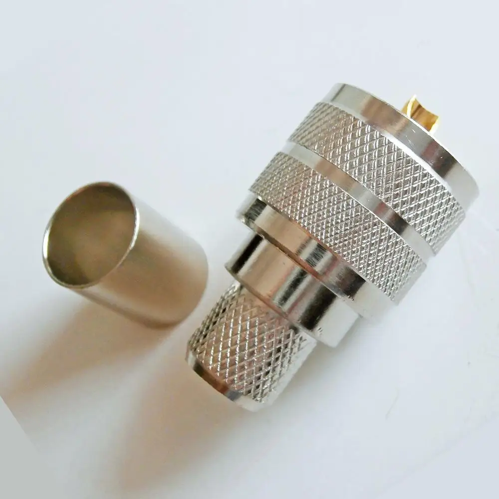 Разъем PL259 PL 259 SO239 SO 239 UHF мужской обжим для кабеля LMR400 RG8 RG213 RG214 RG165 7D FB RF