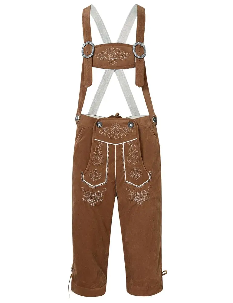 

[ US Size ] Men's Oktoberfest Stylish Embroidery Party Dress Pants Vintage Faux Fleece Strap Midi Pants [ Clearance Size ]