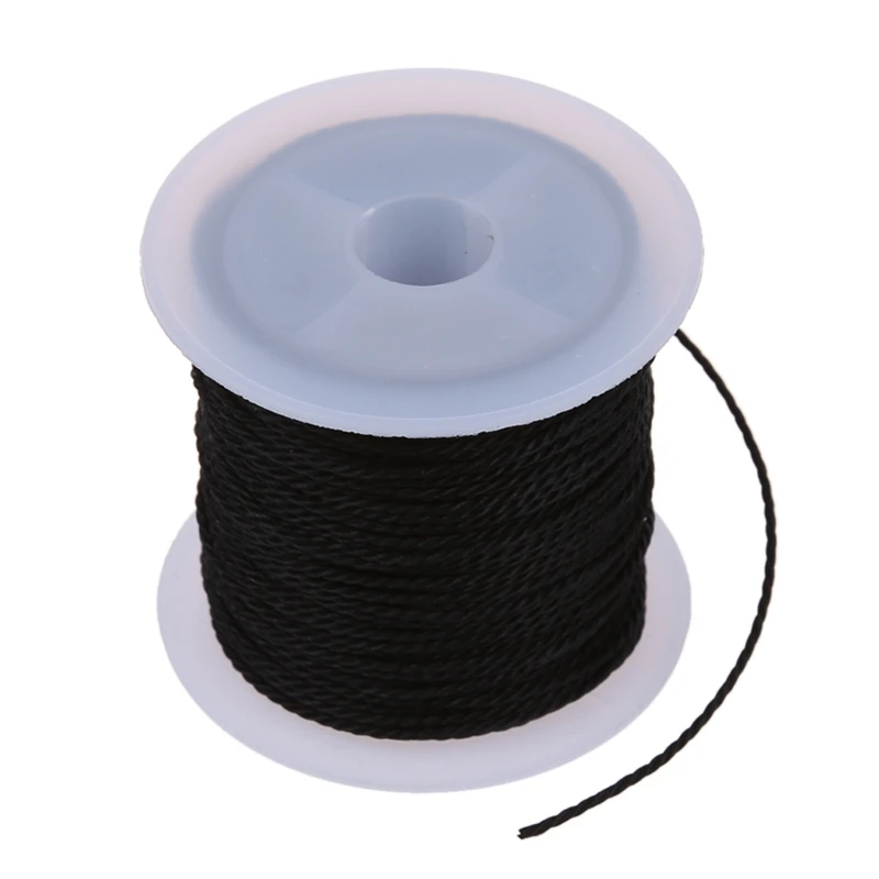 

Roll Black Waxed Cotton Necklace Beads Cord String 1mm HOT
