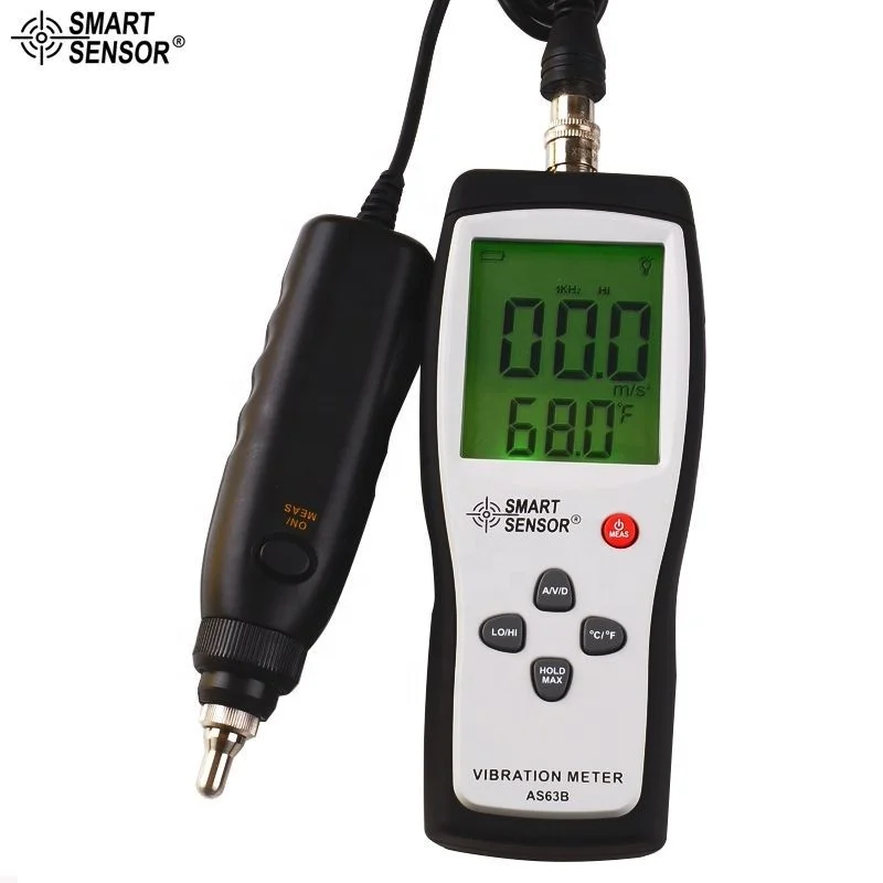 

AS63B Split Digital Vibration Meter 10HZ~1KHZ 0.1~199.9m/s Precision Vibration Severity Measurer Tester