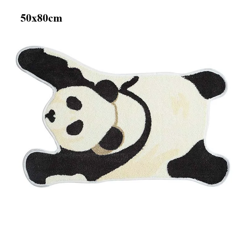 panda Кухонный Придверный коврик для ванной комнаты Противоскользящий коврик с животным принтом 3D Тигр Панда кошка печать ковер ковровая зона ковер для дома 3 размера - Цвет: panda