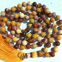8mm mookaite stone 108 beads handmade tassel necklace chakra japa classic buddhism spiritua tibetan religious