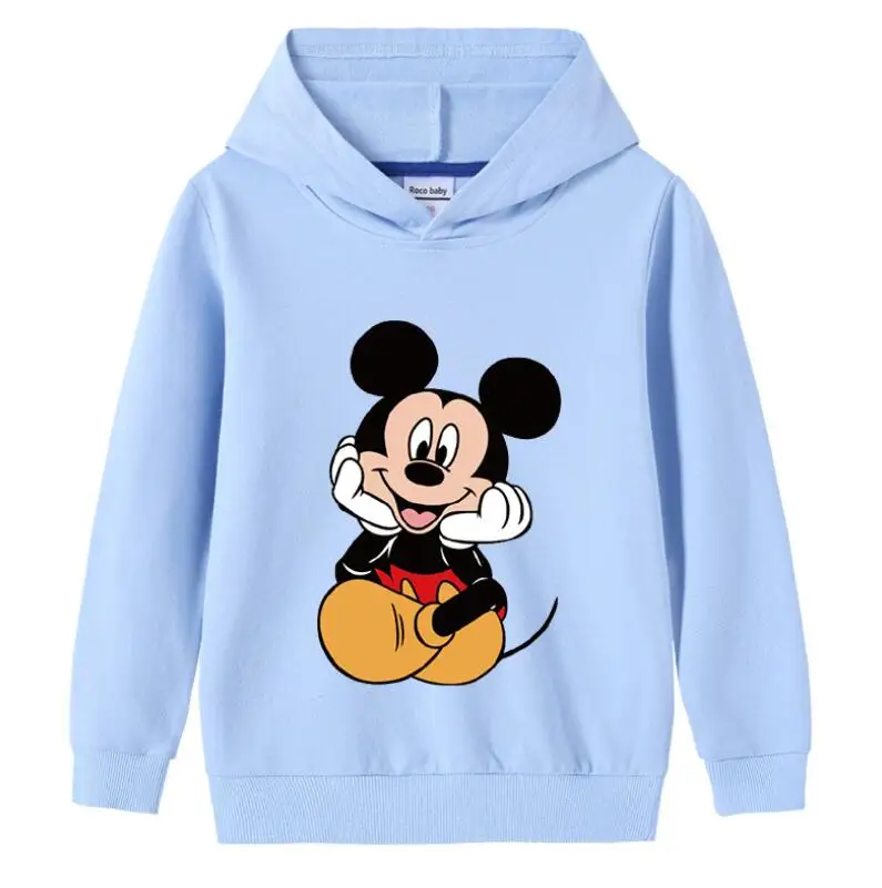 Детские толстовки Disney осенняя одежда для мальчиков с мультяшным рисунком