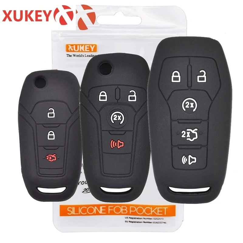 Силиконовый чехол для ключа Ford F 150 Fiesta Ranger Fusion Mondeo Mustang S Max Explorer Edge пульта