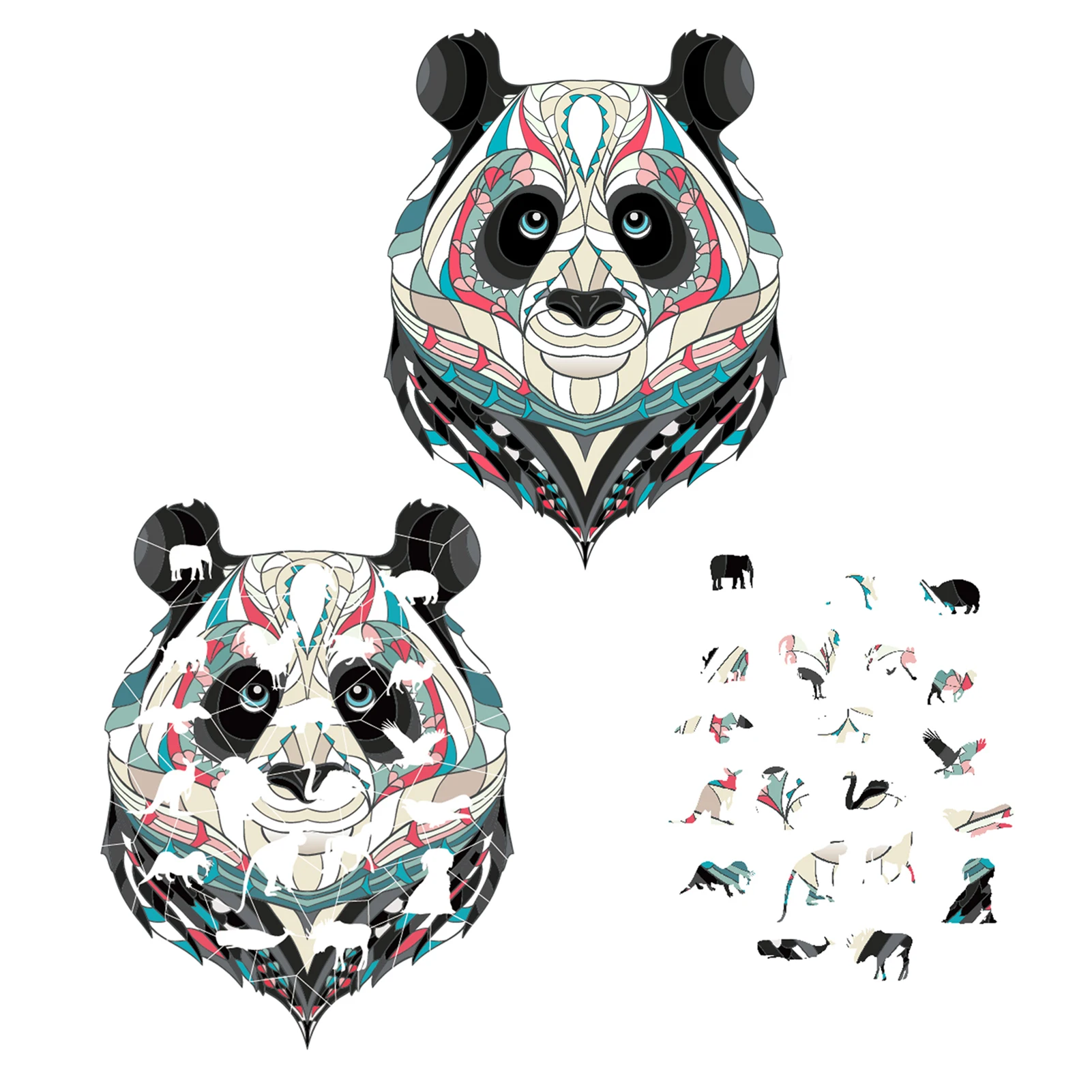 

Unique Jigsaw Pieces Animal Shaped Paper Educational Game The Puzzle Is Made Up Of Fragments Of Shaped Forest Animals