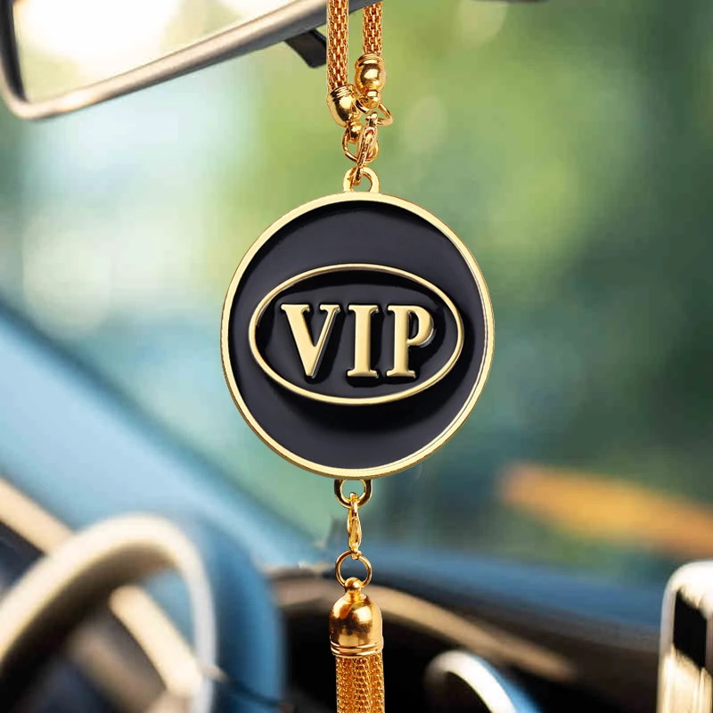 

Auto Interior Decoration VIP Badge Pendant Rearview Mirror Ornaments For Renault BMW Peugeot Skoda Suzuki Audi Subaru Ford Seat