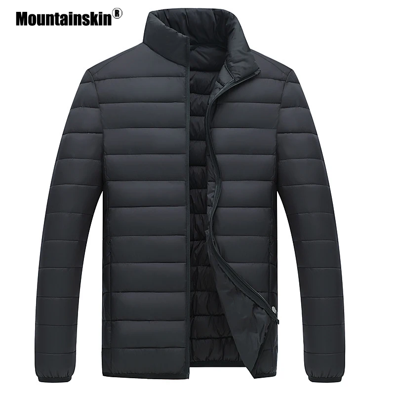 Мужская Легкая парка Mountainskin Повседневная теплая хлопковая куртка брендовая