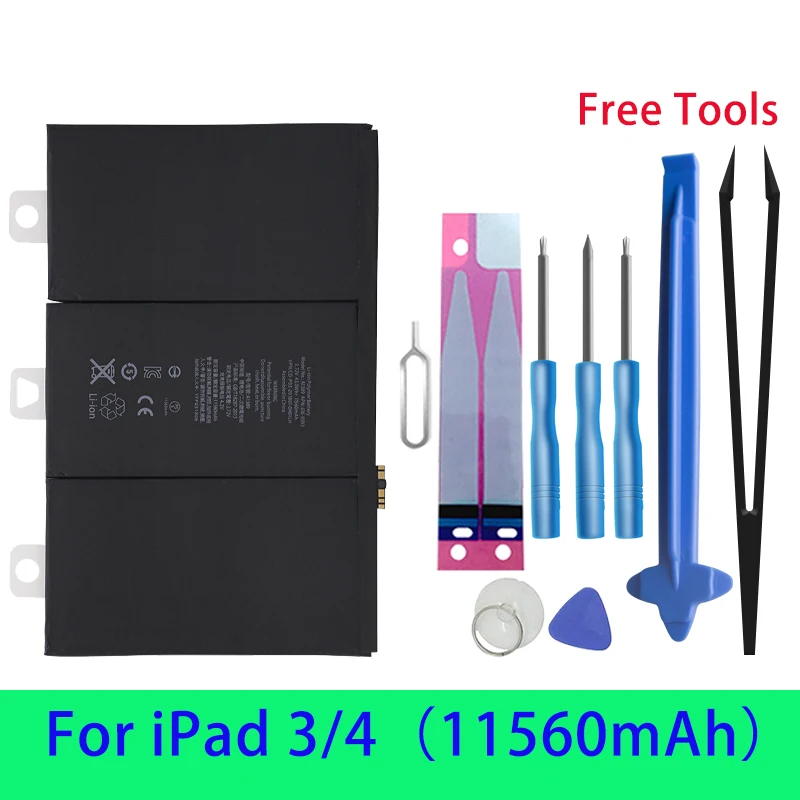 

Runtianjin Replacement Tablet Battery For iPad 3/4 iPad 5 Air A1403 A1416 A1430 A1433 A1459 A1460 A1389 A1474 A1475 A1484 +Tools