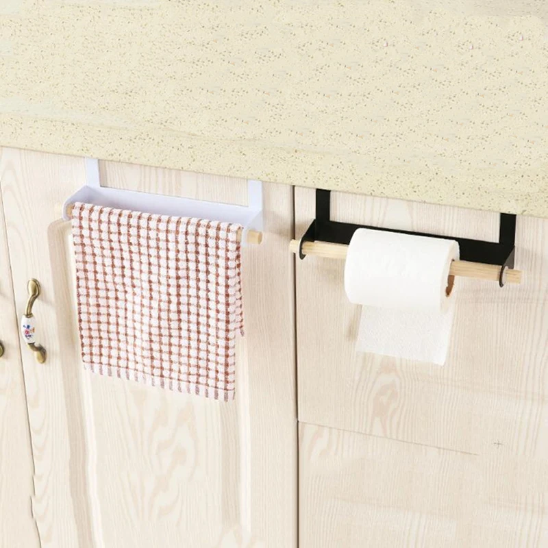 

single pole paper towel holder towel rack Bathroom Toilet Roll Paper Holder Cupboard Hanger Hook Kitchen Accessories