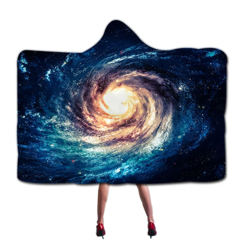 

Одеяло с капюшоном и 3D-принтом в виде перьев для взрослых и детей, шерстяное теплое зимнее одеяло для дивана, для школы, дома, путешествий, пи...