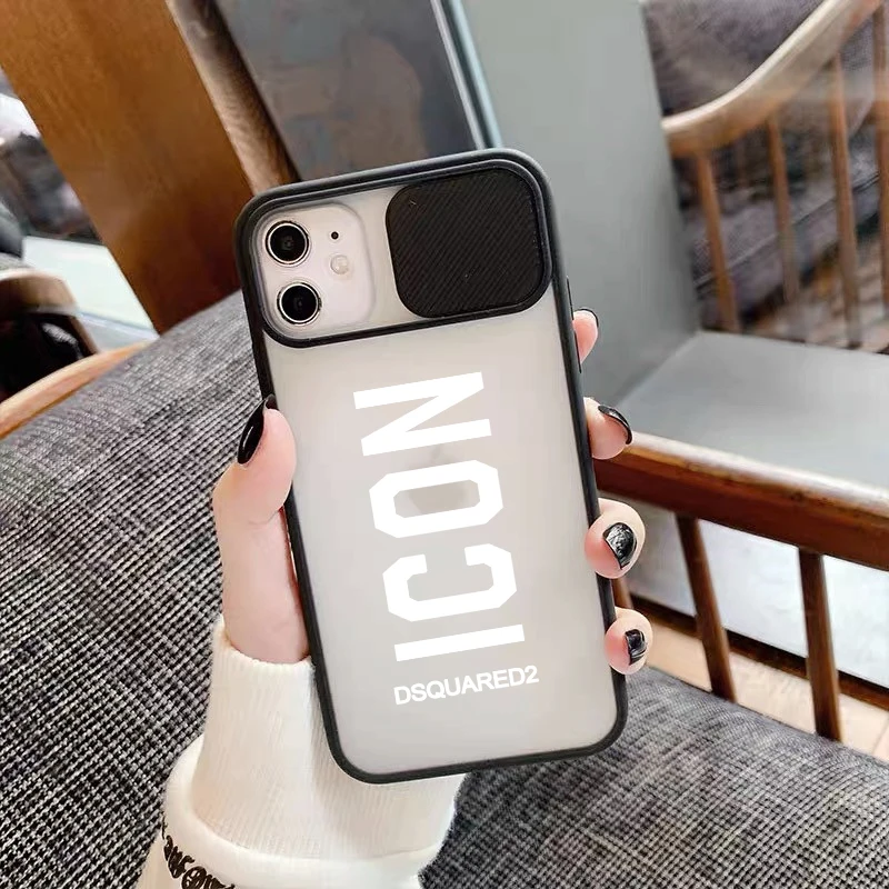 

DSQUARED2 DSQ2 ICON Maple Leaf Phone Case For iPhone 11 12 Pro Max XR XS X SE20 8 7 Plus Camera Lens Protection Hard Cover Shell