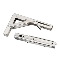 2pcs stainless steel folding stand table bracket shelf bench 200kg load heavy wall bookshelf exhibition stand space saving