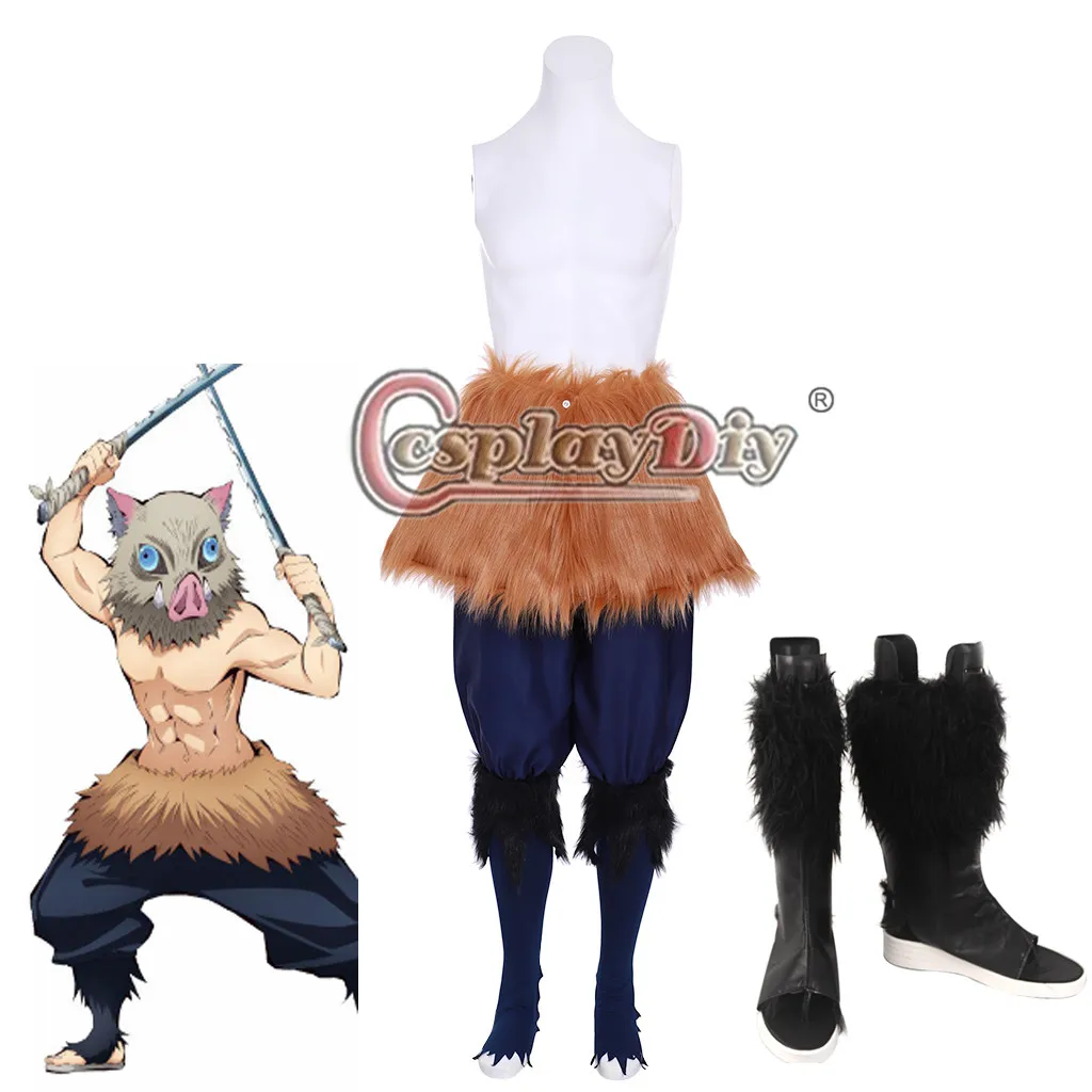 CosplayDiy индивидуальный заказ Demon Slayer: Kimetsu No Yaiba Inosuke Hashibira костюм для взрослых детей
