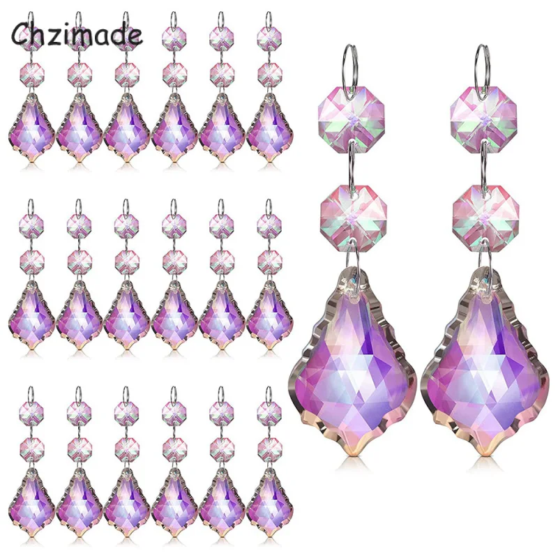 

Хрустальная Призма Chzimade, хрустальная люстра из прозрачного стекла, 20 шт./лот, 7,3 см, подвесная люстра «сделай сам»