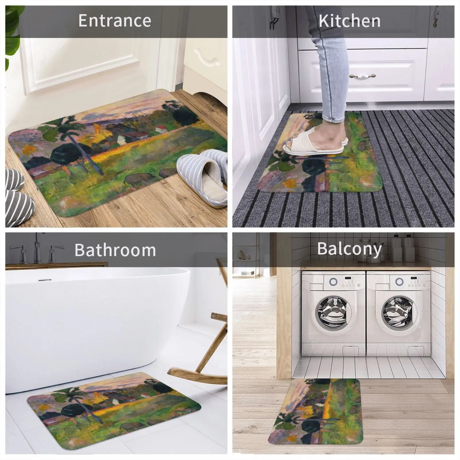 Пол гаугуин приходите сюда коврик для входной двери ванной игр Король Foxhole Нил